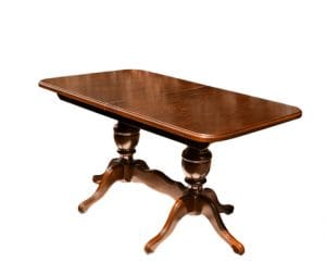Glanzend houten eettafel