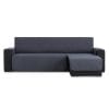 Geo Quilt Chaise Longue Rechts grijs